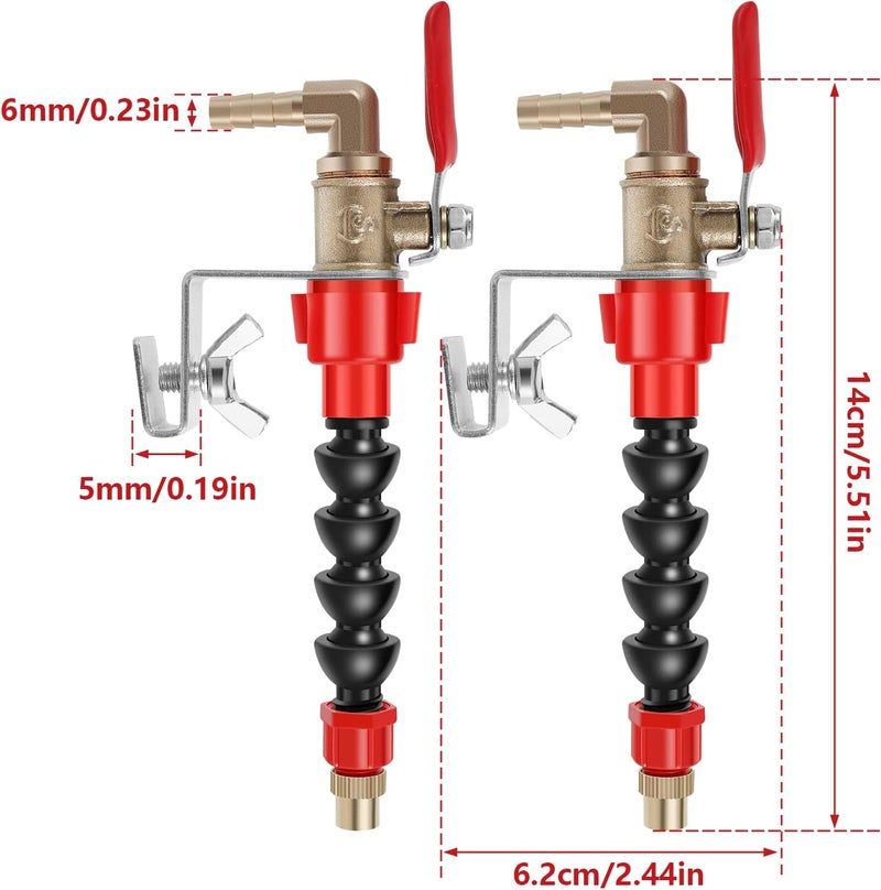 HOTBEST 2 Pcs Dust Remover Water Sprayer for Cutting Machine, Cutting Machine Misting System Water Sprayer, Universal Dust Remover System Nozzle, Coolant Misting - Image 2